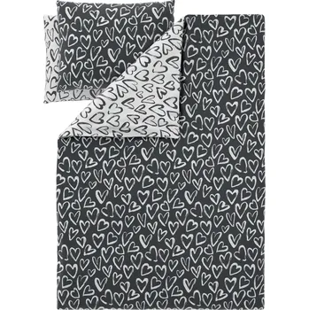 Povlečení LIVARNO® Ložní povlečení Renforcé, 200 x 220 cm, 70 x 90 cm (srdce)