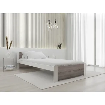 Nábytek AKCE Postel IKAROS 90 x 200 cm, bílá/dub lanýž II.jakost