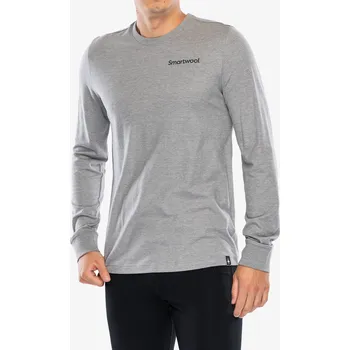 Oblečení a móda Mikina Smartwool Gondola View Long Sleeve Graphic Tee - light gray heather