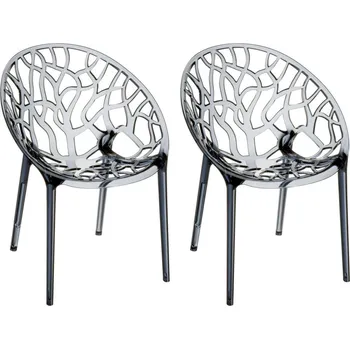 OMAXI Sada 2 stohovacích židlí CRYSTAL 621490