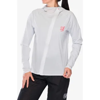 Dámská větrovka Bunda na běhání dámská Compressport Hurricane Waterproof 10/10 Jacket - grey dawn