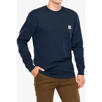 Pánské tričko Tričko s dlouhým rukávem Carhartt Workwear Pocket T-Shirt L/S - navy