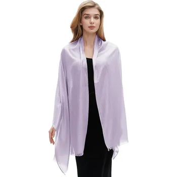 Šála Classic Scarf Slavnostní fialová, šeříková šála se stříbrnou nití, pléd přes ramena na šaty, štola