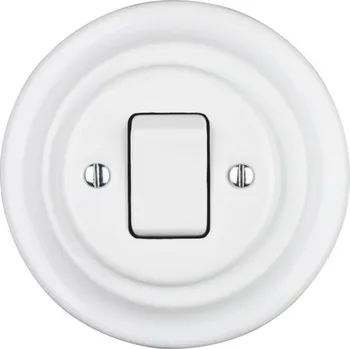 vypínač Keramický kolébkový vypínač, č. 7, bílý