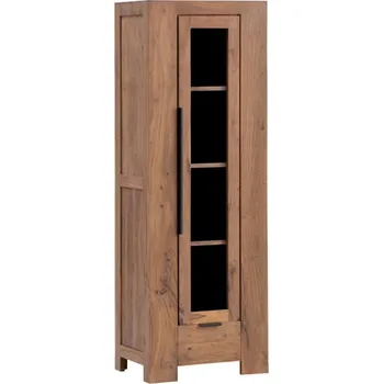 Knihovna Dřevěná prosklená vitrína Verona akácie