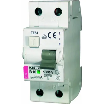 Proudový chránič KZS- 2M B 16A/ 30MA/AC RESIDUAL CURRENT CIRCUIT BREAKER B 16A 1P+N 2M 30MA AC 10KA