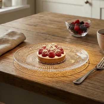 Stolování Skleněný dezertní talíř KAREN 17,5 cm