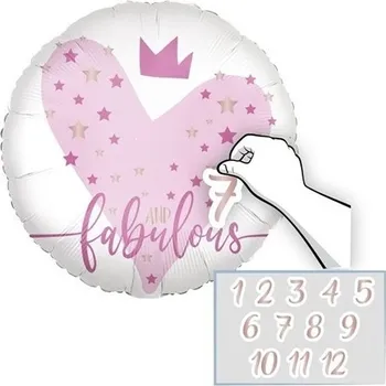 Procos Balónek fóliový personalizovaný růžový 46 cm