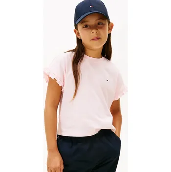 Dívčí tričko Dětské tričko Tommy Hilfiger KG0KG08970.128.176.PPY2 růžová 30X, vel. 164