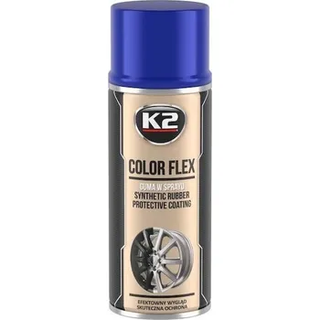 Barva ve spreji K2 COLOR FLEX Guma ve ve spreji modrá 400ml L343NP