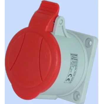 Elektromet Přímá panelová zásuvka červená 32A 4P (921836)