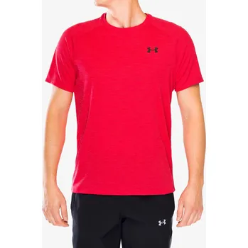 Pánské tričko Sportovní tričko Under Armour Tech Textured S/S - racer red/black