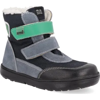 Dívčí obuv Barefoot dětské zimní boty KTR - modré Velikost: 28