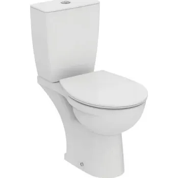 Klozet Ideal Standard Eurovit - WC kombi se sedátkem SoftClose, zadní odpad, bílá W328701