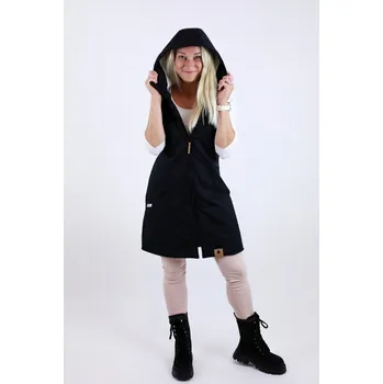 Dámská parka Kocour Mourek DÁMSKÁ SOFTSHELLOVÁ VESTA S BERÁNKEM černá Velikost 40 (vel.M)