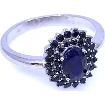 Řetízek Šperky Jan Kos Jan Kos jewellery Stříbrný prsten se safírem 12126973