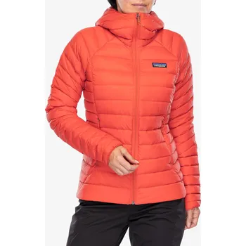 Dámská péřová bunda Patagonia Down Sweater Hoody - sizzle red