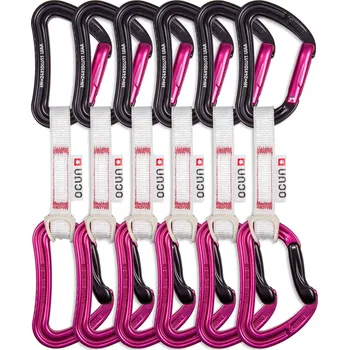 smyčka Lezecké expresky Ocun Raven QD Bio-Dyn-Ring 15 mm 10 cm 6-pack - pink