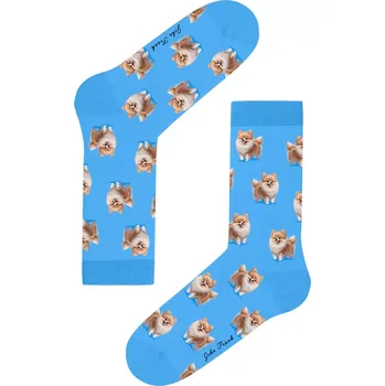 Dámské ponožky Veselé dámské ponožky JohnFrank WJFLSFUN66 tyrkys velikost 36-40