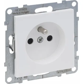 Elektrická zásuvka Suno - 2p+z zásuvka - 16 A - 250 V ~ - šroubové svorky, bílé - Legrand 721185 HIMP