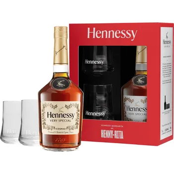 Alkoholický nápoj Hennessy VS a 2 sklenice 40% 0,7l