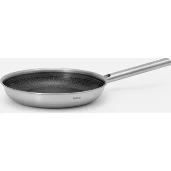 Pánev Pánev Hybrid, Ø 26 cm - Nerezová beznýtová pánev s keramickým hybridním povrchem z vícevrstvé nerezové oceli bez poklice