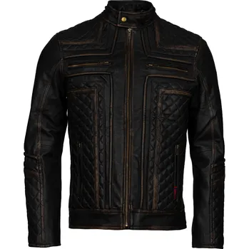 Pánská casual bunda Pánská Kožená Bunda Zelux Cortè Brixton Hnědá Velikost: 2XL