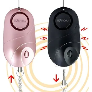 Zabezpečovací technika Osobní bezpečnostní alarm s LED světlem – Kompaktní nouzová klíčenka pro děti, ženy a seniory,