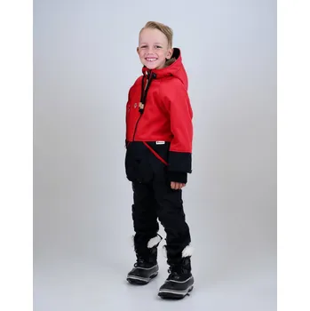 Kocour Mourek BUNDA ZIMNÍ S BERÁNKEM červeno/černá Velikost 86/92