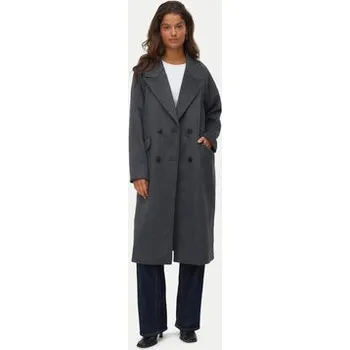Dámský kabát Vero Moda Vlněný kabát Harper 10320446 Šedá Regular Fit M