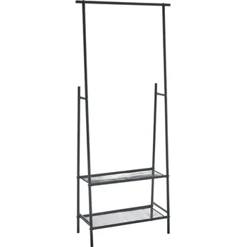 Zrcadlo Casa Selección Černý kovový stojan na oblečení - Rozbale(v)no, poškrábané
