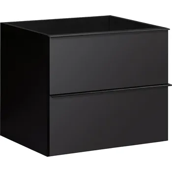 Koupelnový nábytek CERANO - Koupelnová skříňka pod umyvadlo s úchytkou Velora - černá matná, černá úchytka - 69x53x46 cm