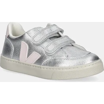 Dívčí tenisky Dětské kožené tenisky Veja Small V-12 XV0503416C.28.35 stříbrná SLV, EUR 33