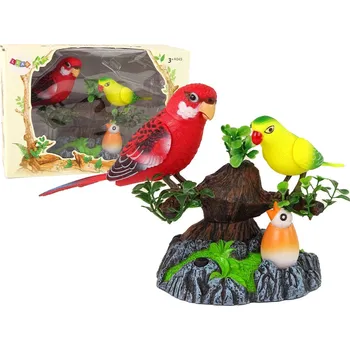 Figurka LEAN Toys Zpívající pohybující se andulky barevný strom