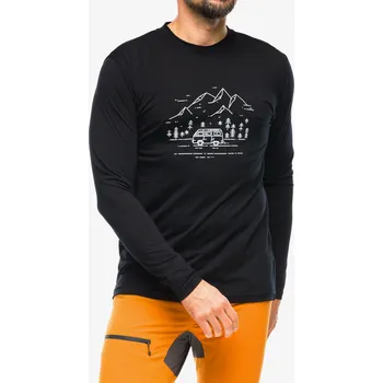 Pánské tričko Longsleeve Sensor Merino Active PT Tee L/S - black van life
