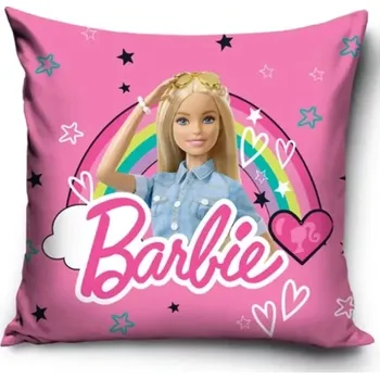 Dekorativní polštářek Carbotex Dekorační polštářek Barbie a kouzelná duha 40x40cm