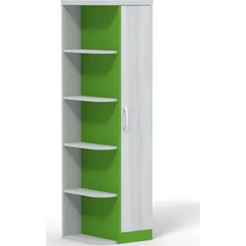 Ložnice BRADOP Rohová šatní skříň CASPER C105 Barevné provedení: CEZ - CREME ZELENÁ, Varianta C105: Varianta pravá