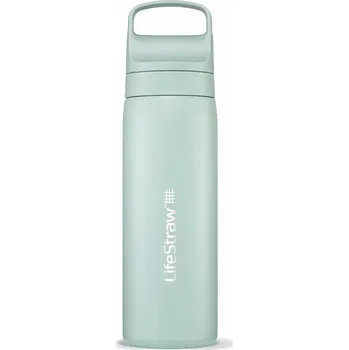 Láhev s filtrem Lifestraw Go 2.0 Stainless Steel Water Filter Bottle 18 oz (532 ml) - seafoam