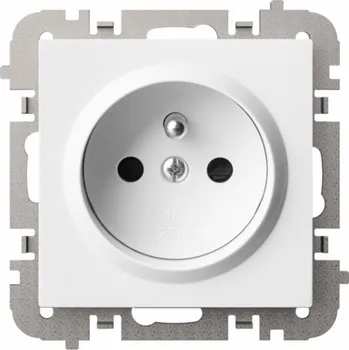 Elektrická zásuvka Jednozásuvková Elektro-Plast Vestra s uzemněním bílá