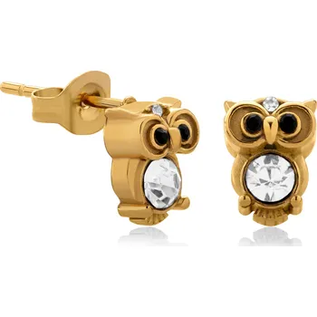 Náušnice Troli Hravé pozlacené náušnice se zirkony Sova VGE782G-1 + 2 měsíce na vrácení zboží