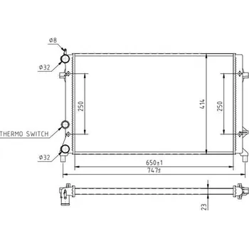 Chladič motoru Chladič, chlazení motoru HART 611 862