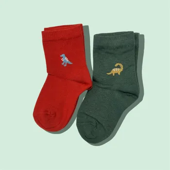 Dětské bavlněné ponožky 2 páry - motiv dinosaurus Velikosti dětské II: 20 - 24