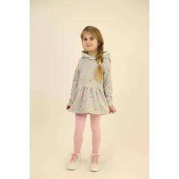 Dívčí šaty Kocour Mourek Mikinošaty ŠEDÉ se srdíčky Velikost 110