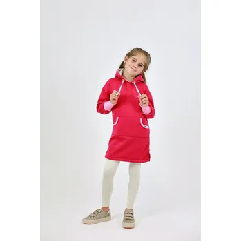 Dívčí šaty Kocour Mourek Mikinošaty RŮŽOVÉ s balónovými rukávy Velikost 98