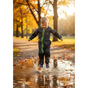 Kojenecká kombinéza Kocour Mourek KOMBINÉZA SOFTSHELLOVÁ ŠEDÁ s fleecem Velikost 92