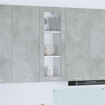 Příborník do zásuvky vidaXL Závěsná skříňka Betonově šedá 40 x 31 x 100 cm kompozitní dřevo