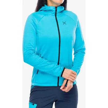 Dámská móda Dámská mikina Montura Fadis Grid Hooded Maglia - turquoise