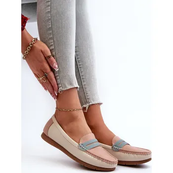 Dámské mokasíny Dámské mokasíny z eko kůže růžové Vikitara 41