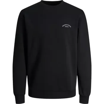Oblečení a móda Velká tenká pánská mikina přes hlavu Jack & Jones 12296064 černá (5XL)