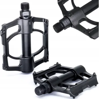 Pedál na kolo PLATFORMOVÉ HLINÍKOVÉ PEDÁLY NA KOLO S PINY MTB BMX 9/16" LEHKÉ UNIVERZÁLNÍ